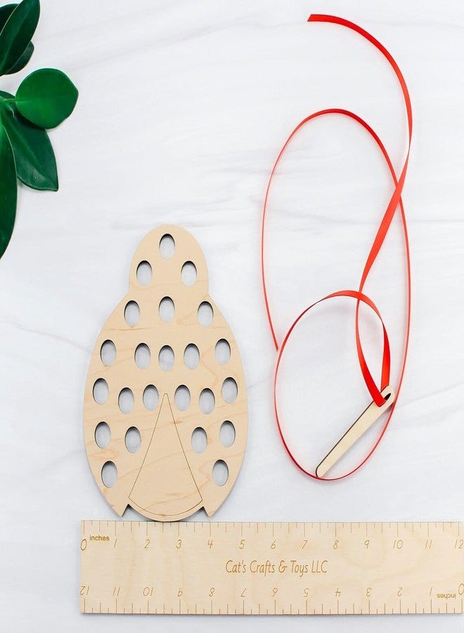 Haoser Pack of 5 Wooden Threading Lacing Toy for Toddlers Travel Toys Preschool Games Fine Motor Skills Educational Toys for 3+ Year Old Kids Gifts|4 inch - Image 4